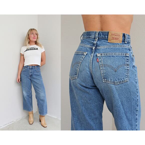 Vintage 2000's Era Levi's 570 Baggy Fit Jeans ~ Women's XS SM 27" to 28" Waist - Picture 1 of 11